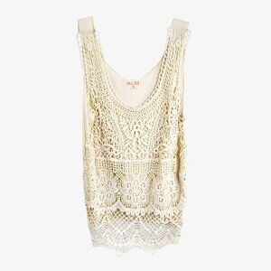 MUDD Sleeveless Lace Tank, M